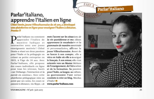 Article dans Viva Magazine Villeurbanne